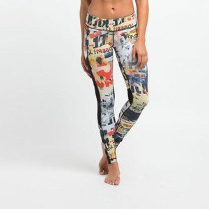 VIMMIA trapeze graffiti mesh leggings sz Small